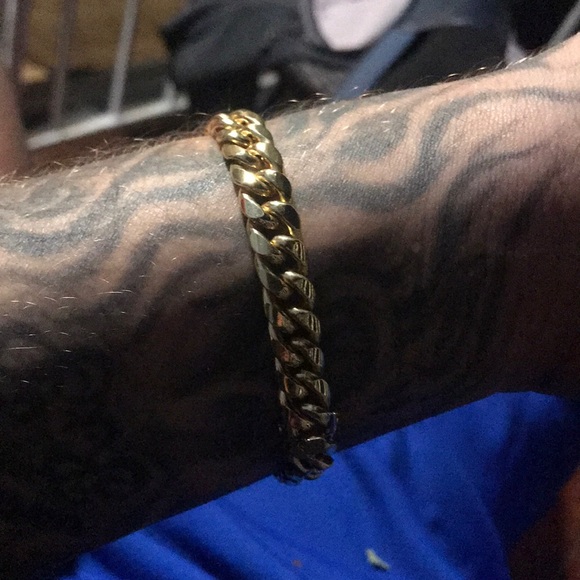 Link Bracelet Semi-Solid 10K Yellow Gold 8" | Kay 10k gold bracket